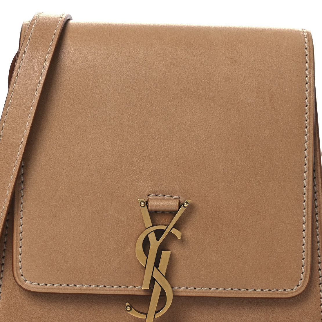 Smooth Calfskin North South Kaia Satchel Vintage Brown