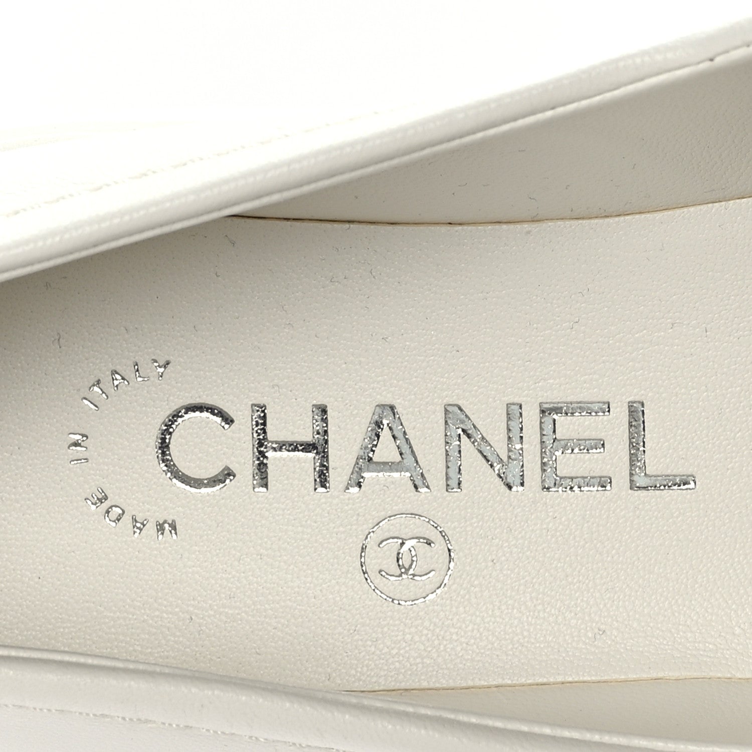 Chanel Lambskin Quilted CC Turnlock Loafers 37 White 7 of 8