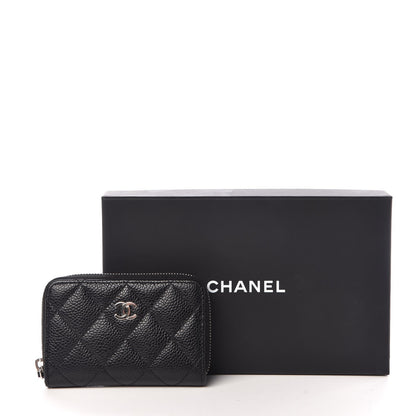 Chanel Caviar Quilted Zip Coin Purse Black 8 of 8