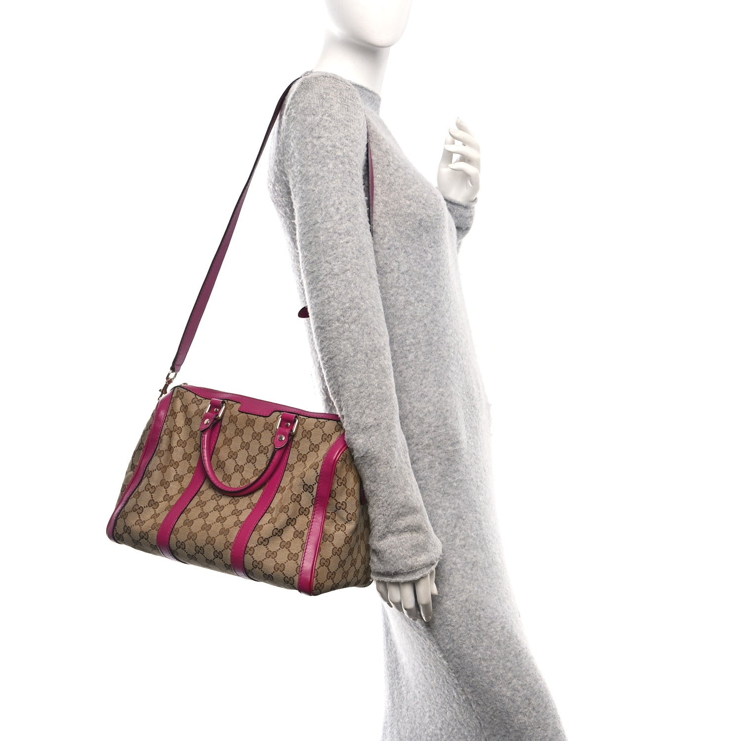 Gucci Monogram Medium Joy Boston Pink 2 of 11