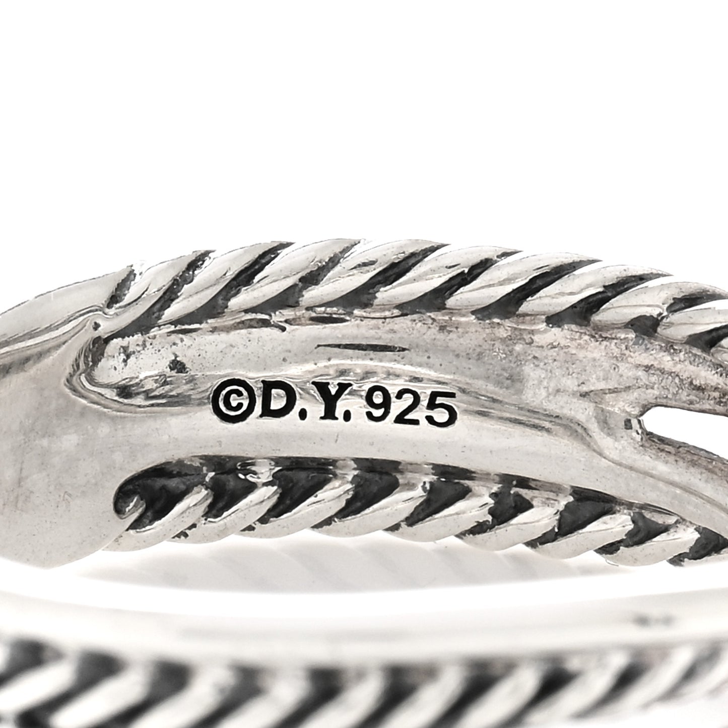 Sterling Silver Diamond X Crossover Ring 58 8.25