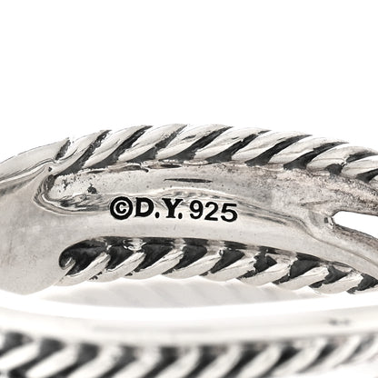 David Yurman Sterling Silver Diamond X Crossover Ring 58 8.25 4 of 4