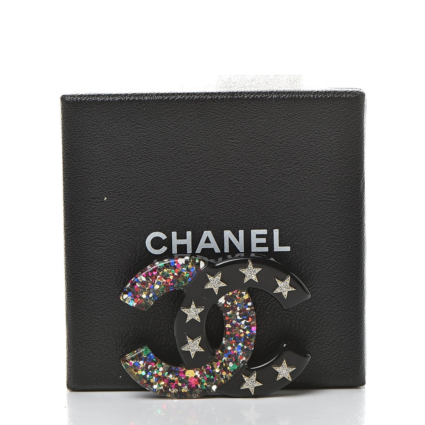 Resin Glitter Crystal CC Star Brooch Multicolor