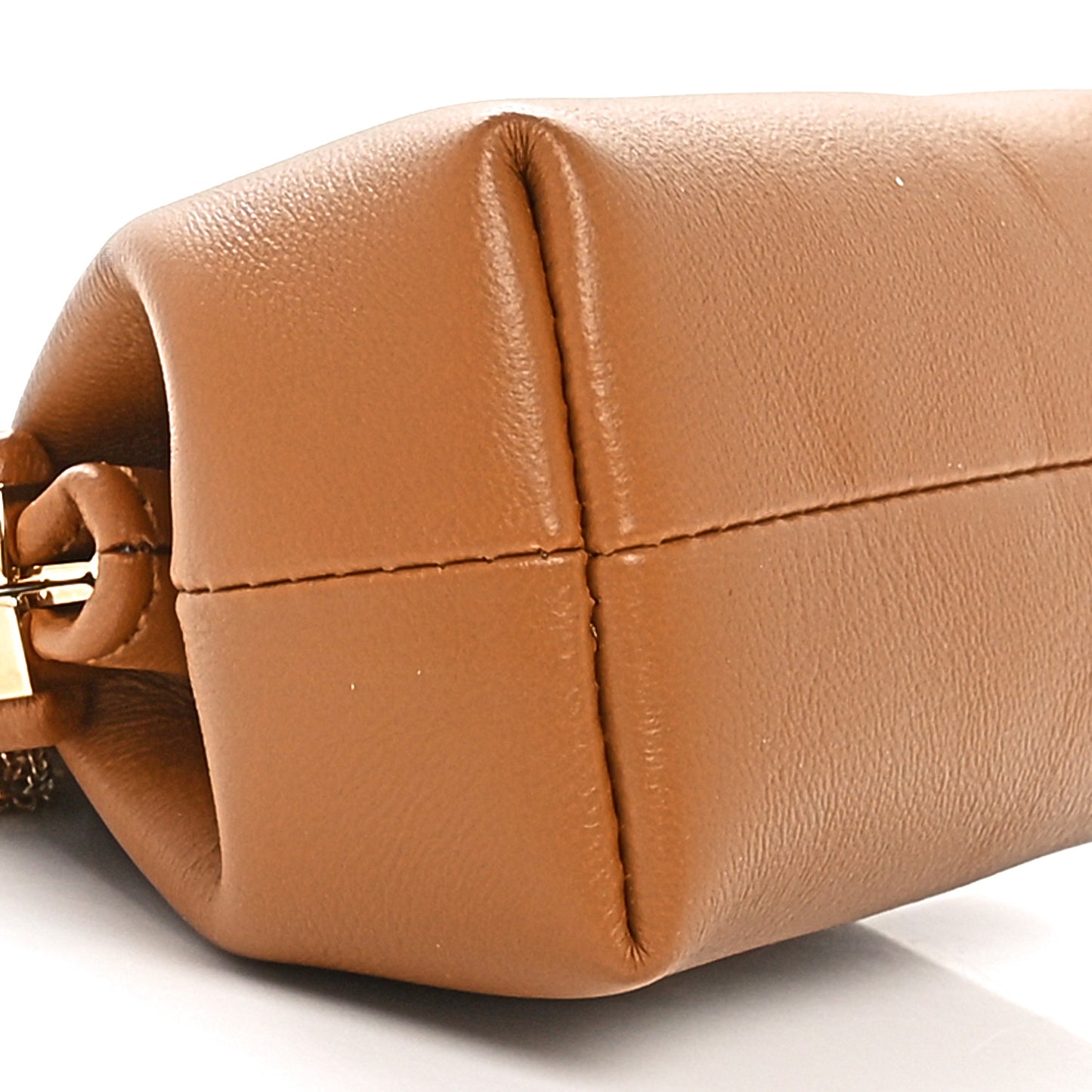 Shiny Nappa Nano Fendi First Bag Charm Caramello