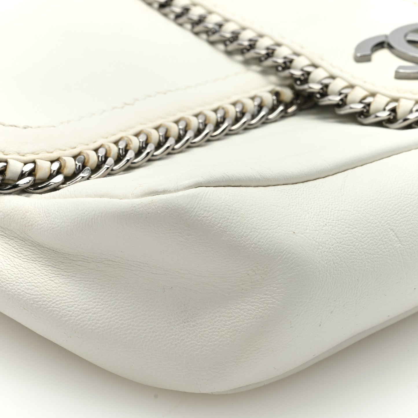 Lambskin Medium Madison Flap White