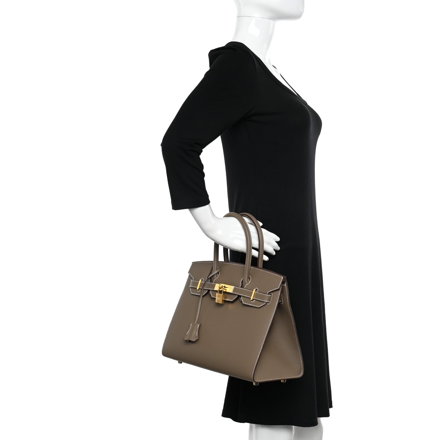 Hermes Epsom Birkin Sellier 30 Etoupe 2 of 10