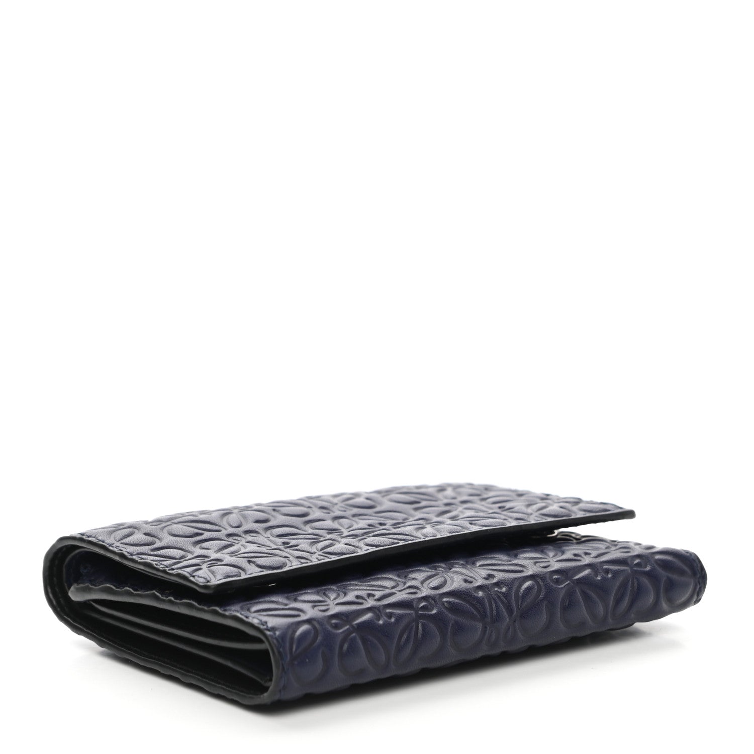 Loewe Calfskin Embossed Small Wallet Navy 4 of 8