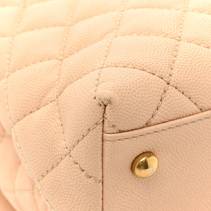 Chanel Caviar Quilted Medium Coco Handle Flap Light Beige 18 of 20