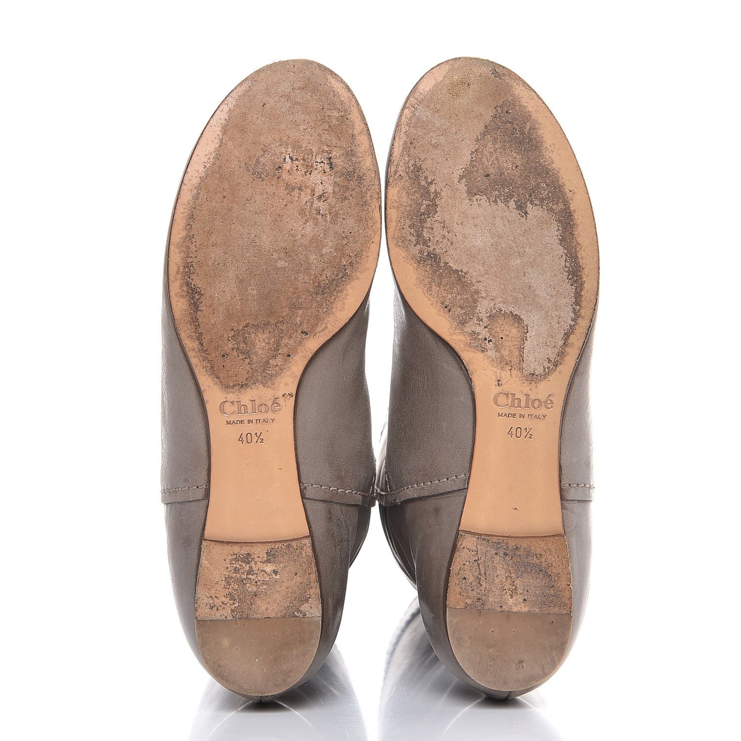 Calfskin Heloise Tall Riding Boots 40.5 Grey