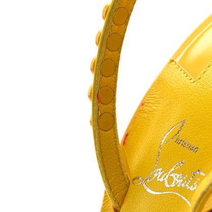 Christian Louboutin Patent Calfskin So Me 100 Sandals 36.5 Yellow 8 of 11
