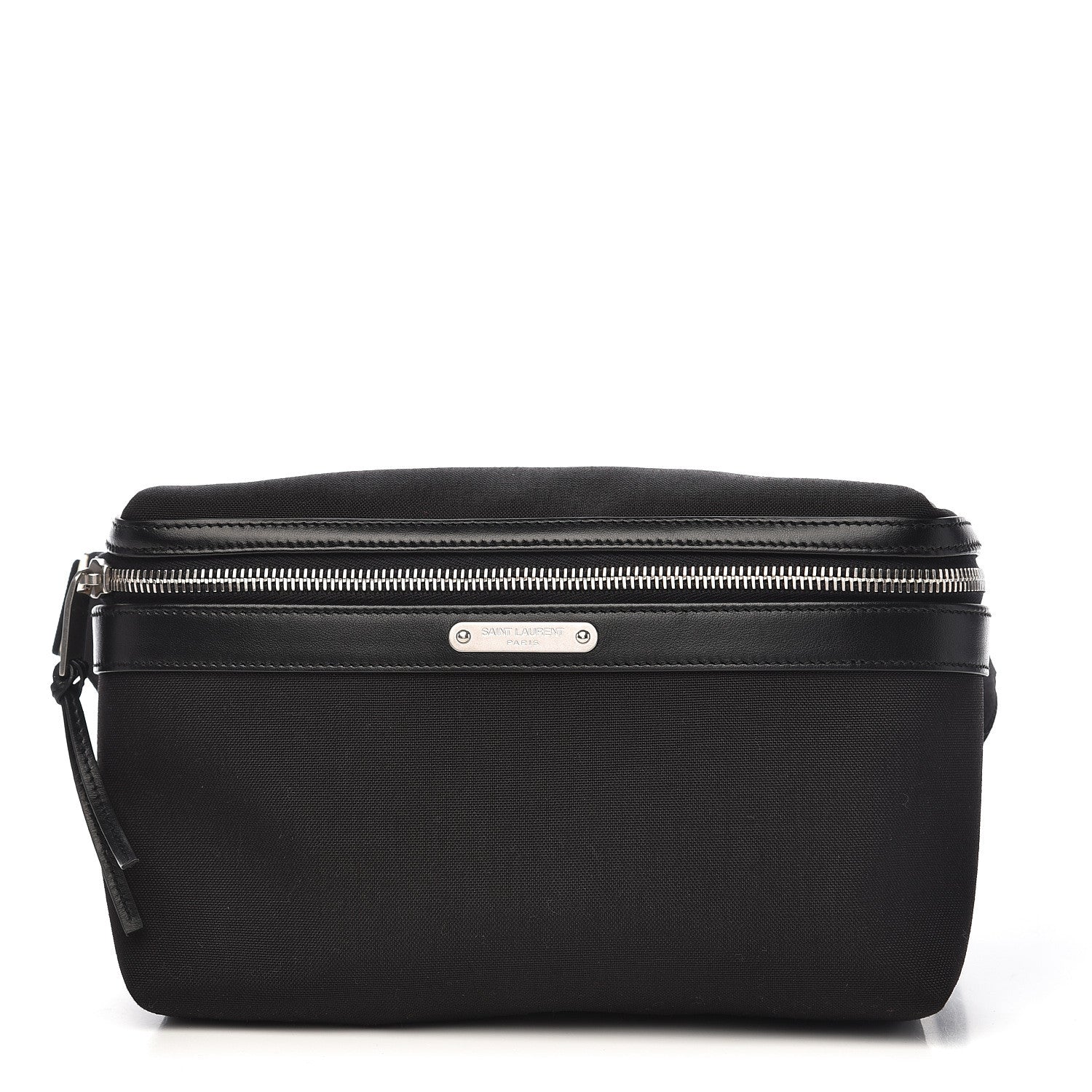 Saint Laurent Canvas Calfskin City Belt Bag Black 1 of 9