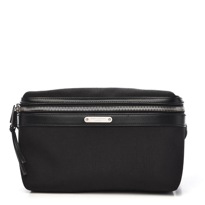 Saint Laurent Canvas Calfskin City Belt Bag Black 1 of 9
