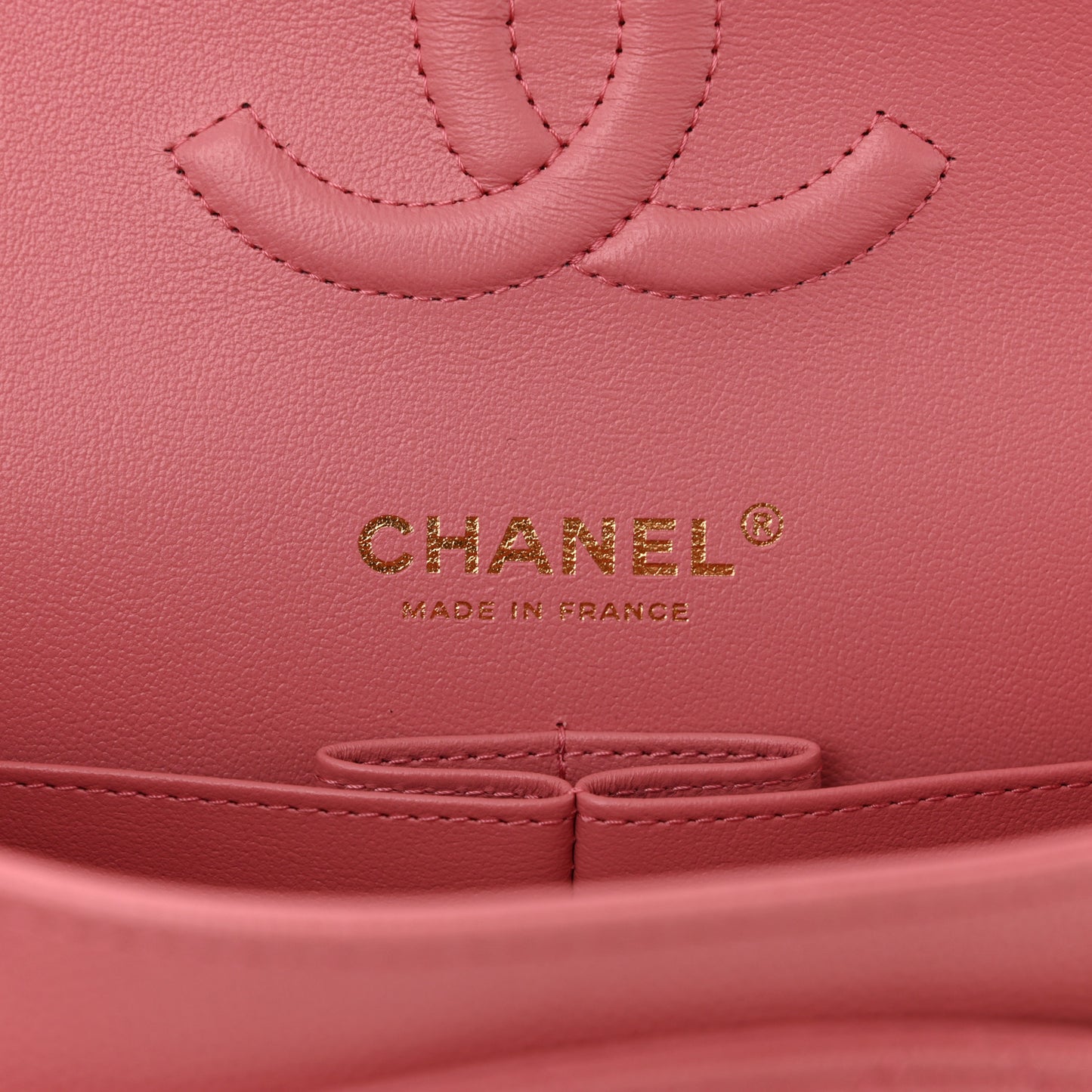 Caviar Quilted Medium Double Flap Pink