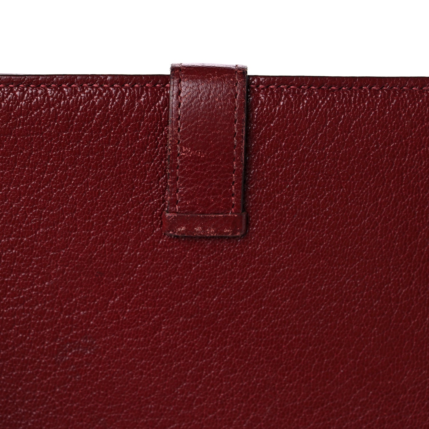 Hermes Chèvre Mysore Bearn Gusset Wallet Rouge H 15 of 16