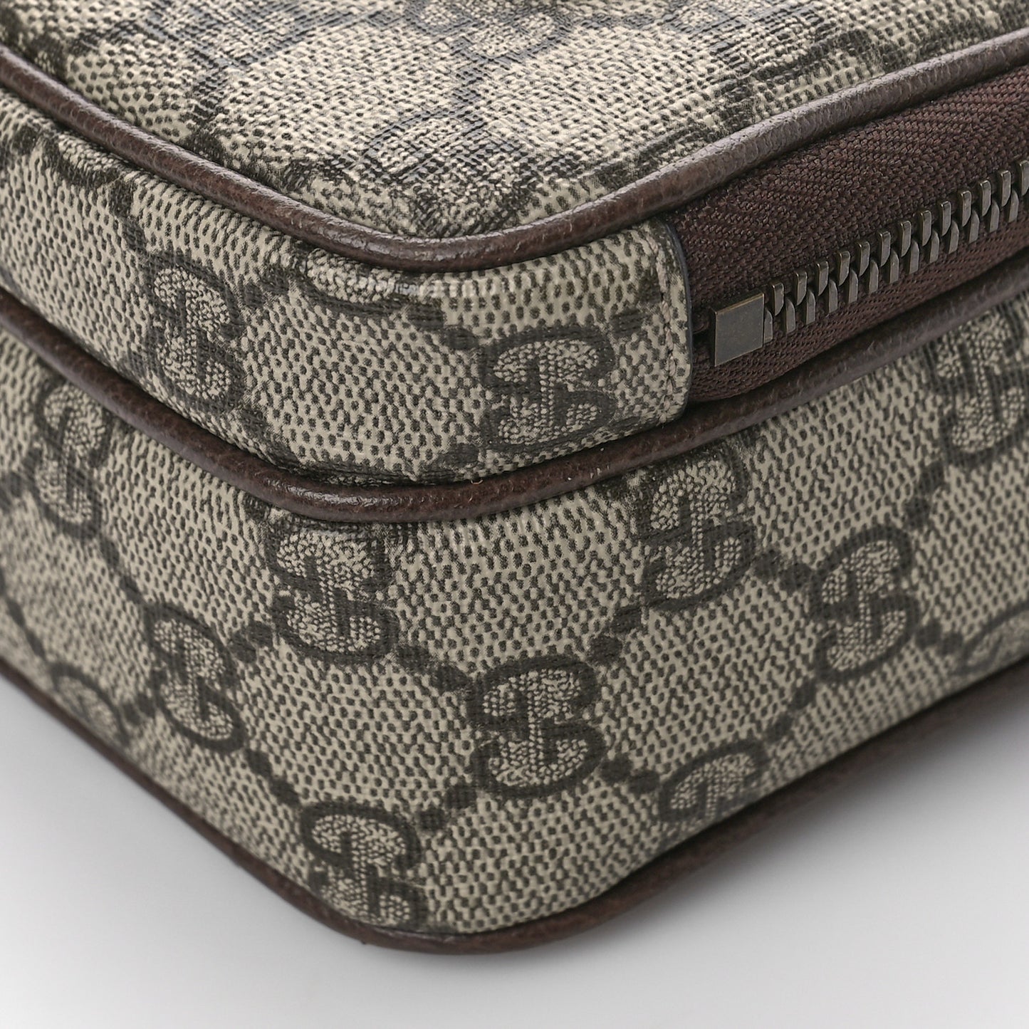 GG Supreme Monogram Mini Neo Vintage Double Zip Messenger Bag Beige New Acero Crop