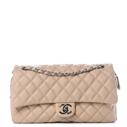 Chanel Caviar Quilted Jumbo Easy Flap Beige 1 of 10