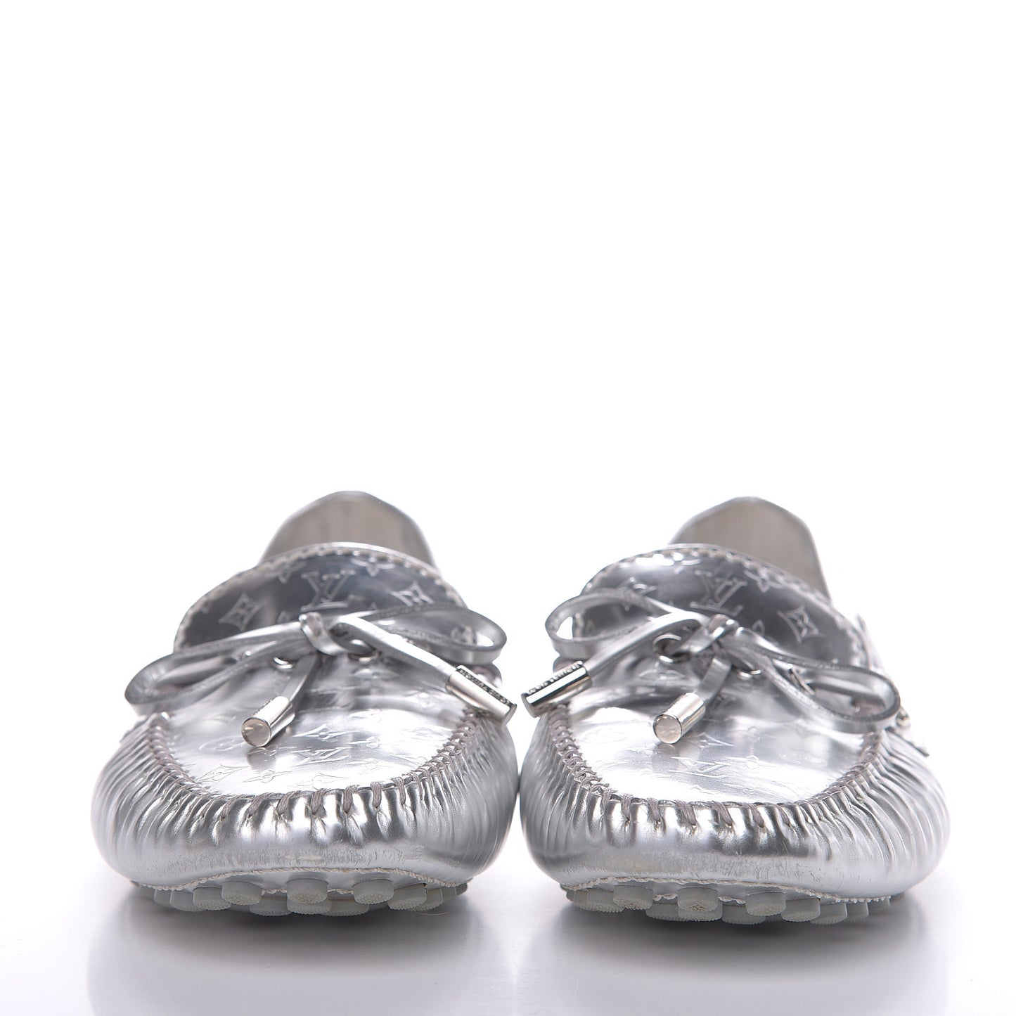 Calfskin Monogram Gloria Loafers 39 Silver