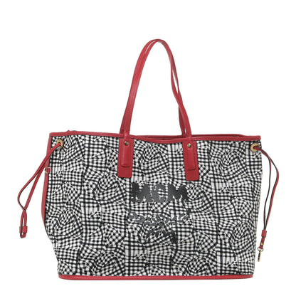 MCM Visetos Large Liz Reversible Shopper Tote Ruby Red 9 of 16
