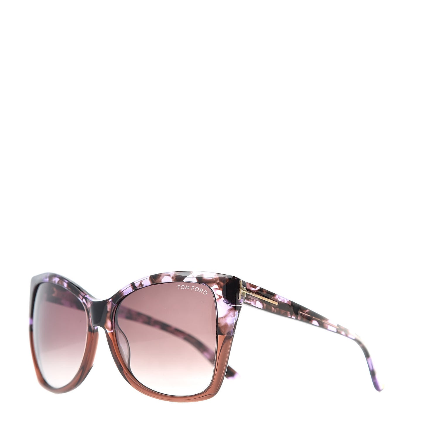 Carli Oversize Square Cateye Sunglasses TF295 Havana Purple