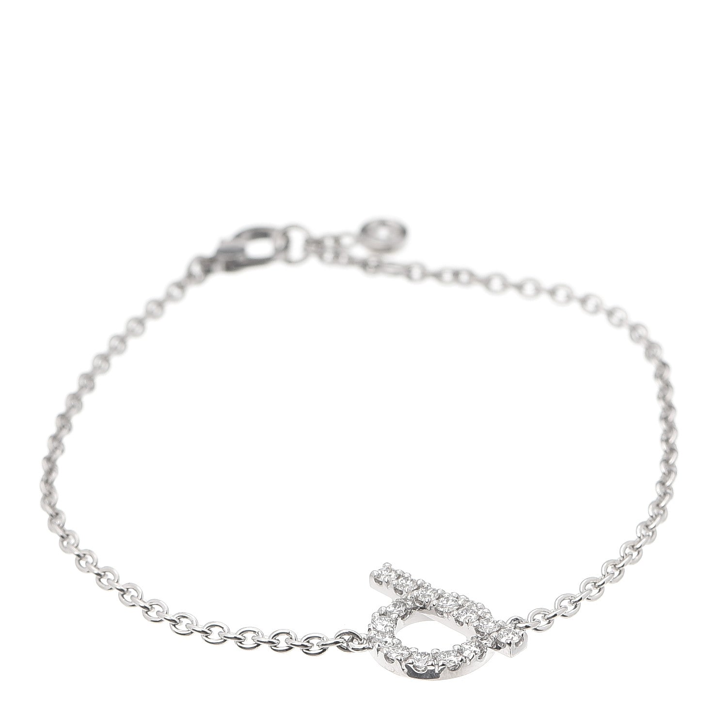 Hermes 18K White Gold Diamond Finesse Bracelet ST 1 of 5