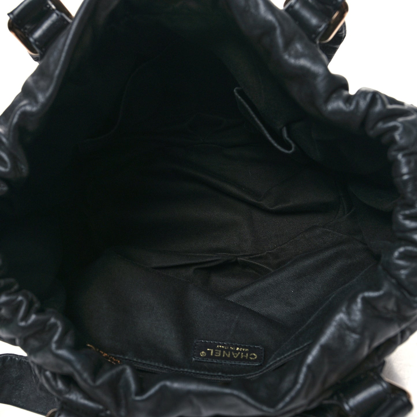 Lambskin Quilted Cloudy Bundle East West Tote Black