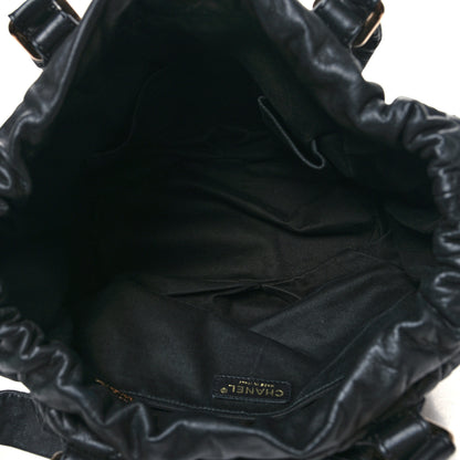 Chanel Lambskin Quilted Cloudy Bundle East West Tote Black 5 of 10