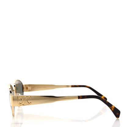 Celine Metal Triomphe 01 Sunglasses CL40235U Gold Green 3 of 7