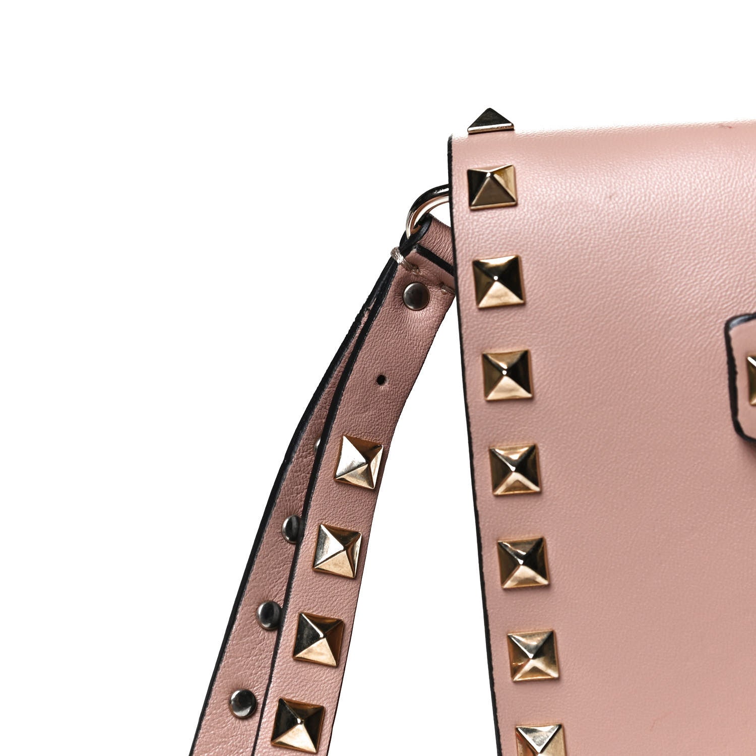 Valentino Garavani Nappa Rockstud Wristlet Clutch Soft Noisette 8 of 12