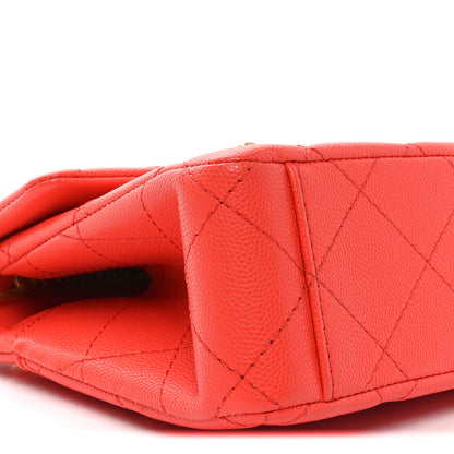 Chanel Caviar Quilted 31 Rue Cambon Mini Top Handle Flap Orange 9 of 11