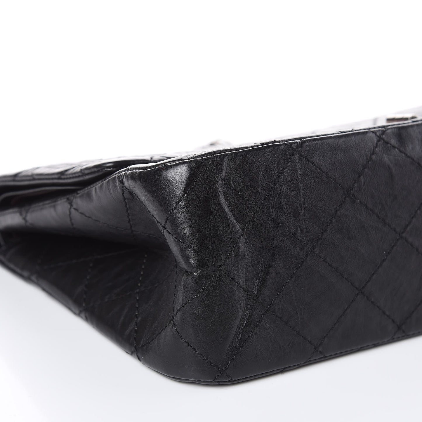 Aged Calfskin Quilted 2.55 Reissue 227 Flap Black