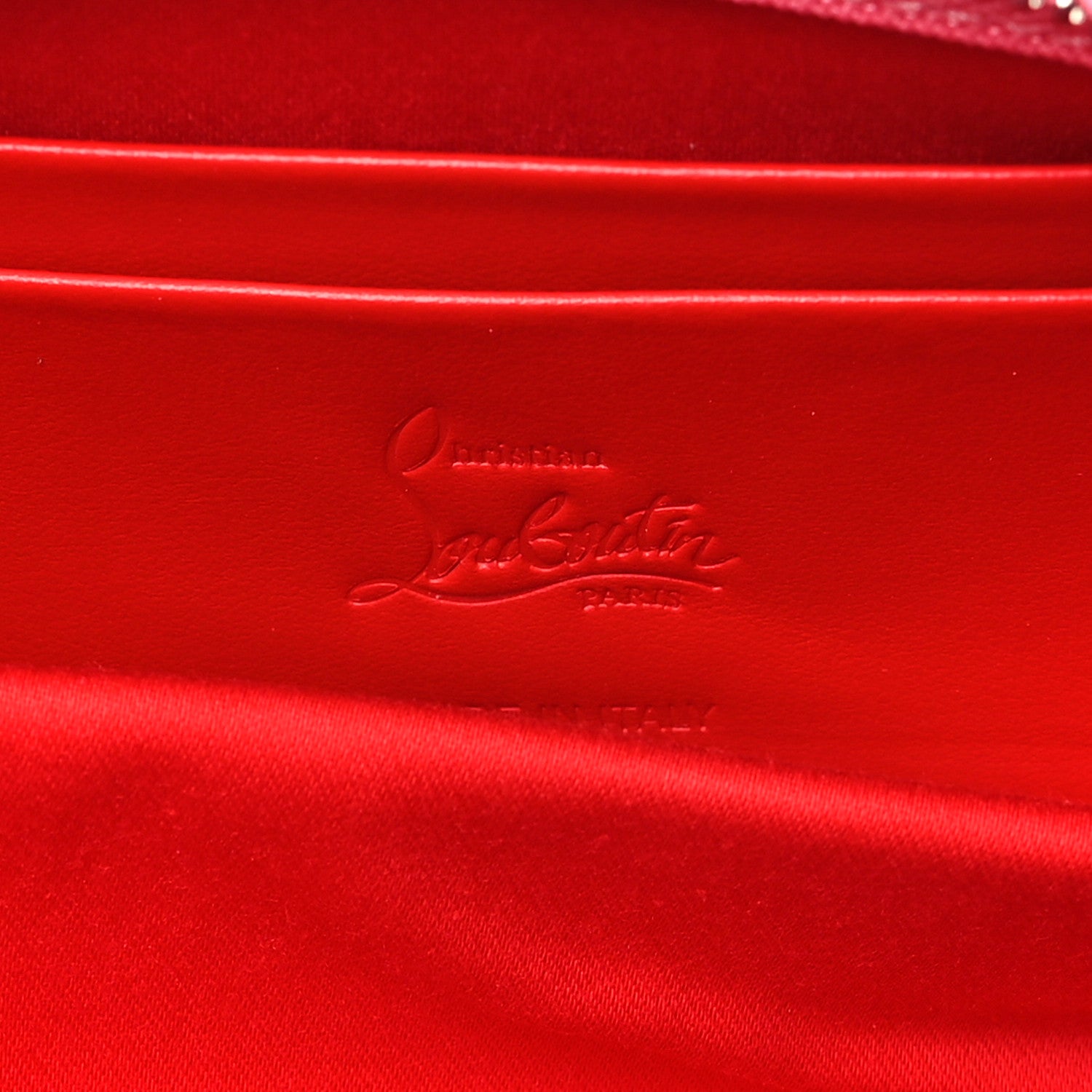 Christian Louboutin Patent Small Loubi Twist Zip Chain Clutch Bag Bubble Gum 6 of 9