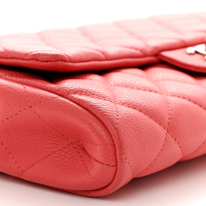 Chanel Caviar Quilted Clutch With Chain Flap Coral 9 of 10