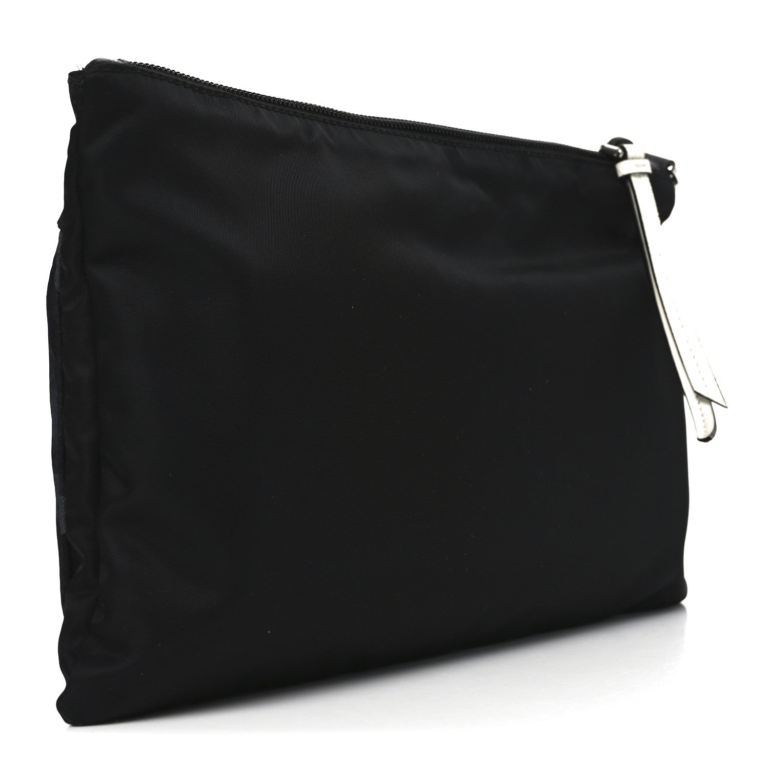 Prada Tessuto Nylon Saffiano Patch Camouflage Pouch Blue Black 2 of 8