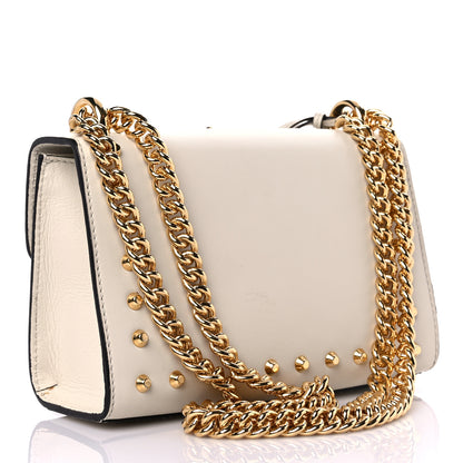 Gucci Calfskin Studded Small Padlock Shoulder Bag White 3 of 17