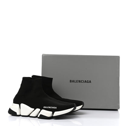Balenciaga Technical 3D Recycled Knit Bi-Color Sole Womens Speed 2.0 Sneakers 37 Black White 13 of 13