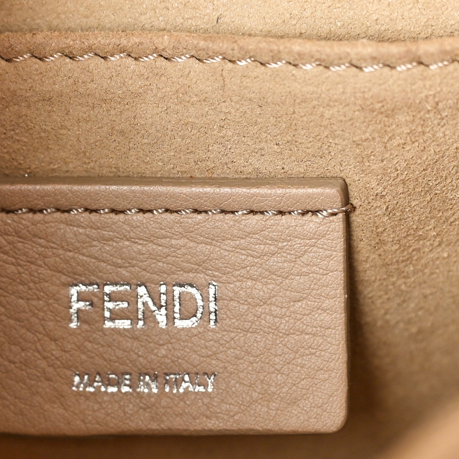 Fendi Vitello Liberty Pearl Scalloped Studded Small Kan I Shoulder Bag Black 6 of 11