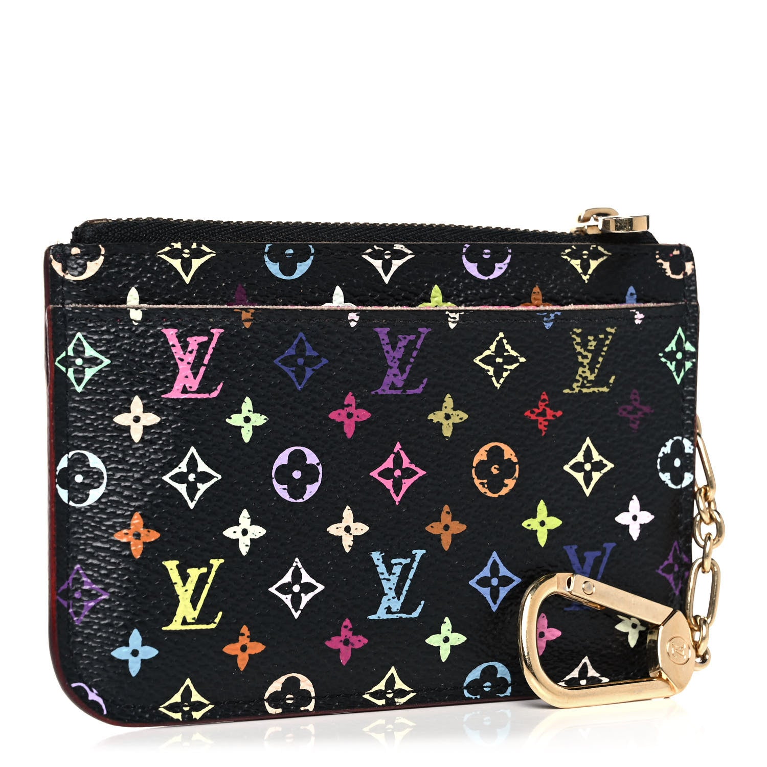 Louis Vuitton Monogram Multicolor Key Pouch Black Grenade 3 of 11