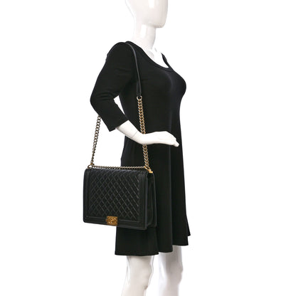 Chanel Lambskin Quilted Large Boy Flap Black 3 of 11