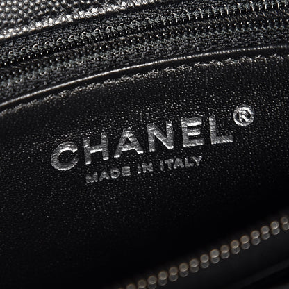 Chanel Caviar Lizard Quilted Medium Coco Handle Flap Black 7 of 8
