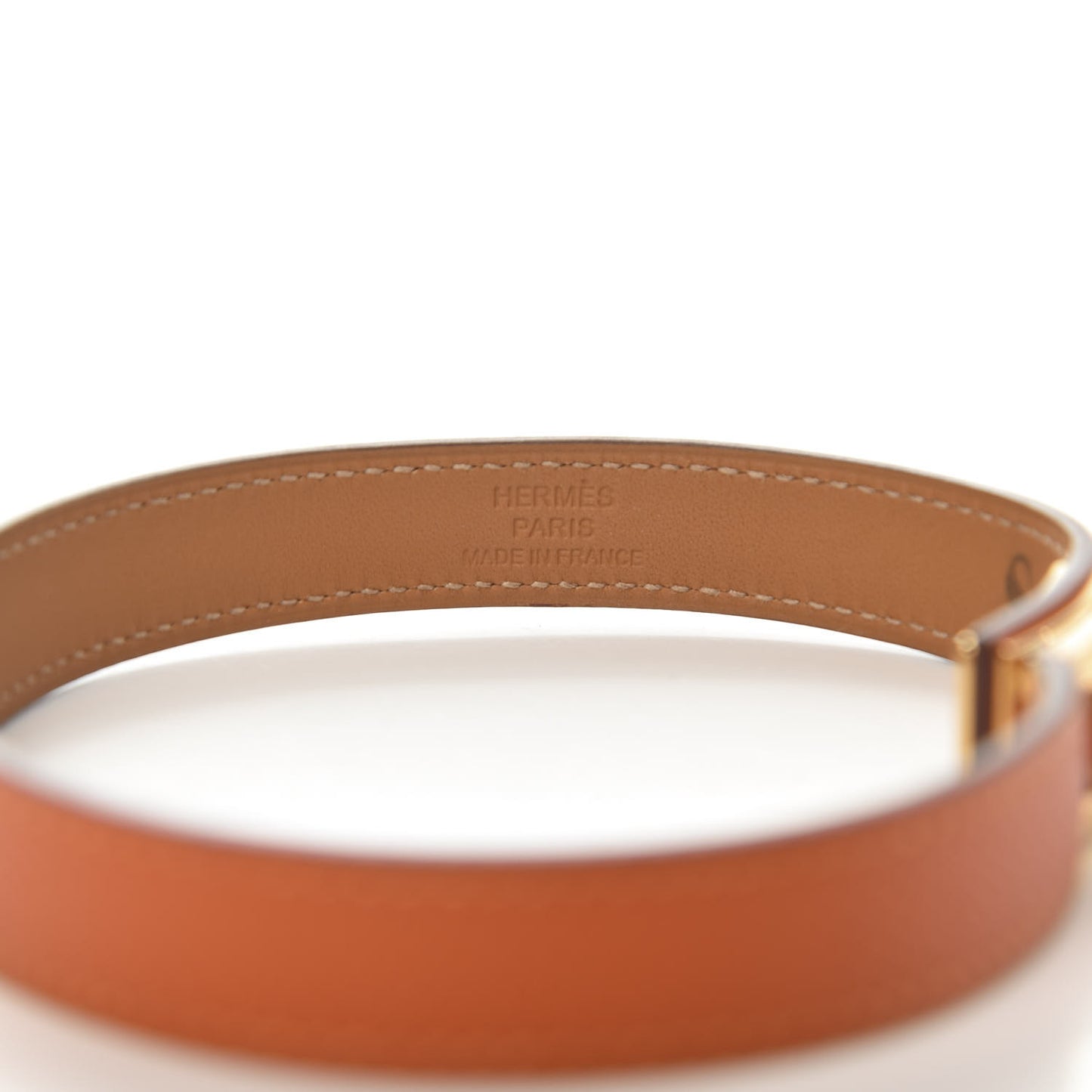 Epsom Drag Double Tour Bracelet T1 Orange