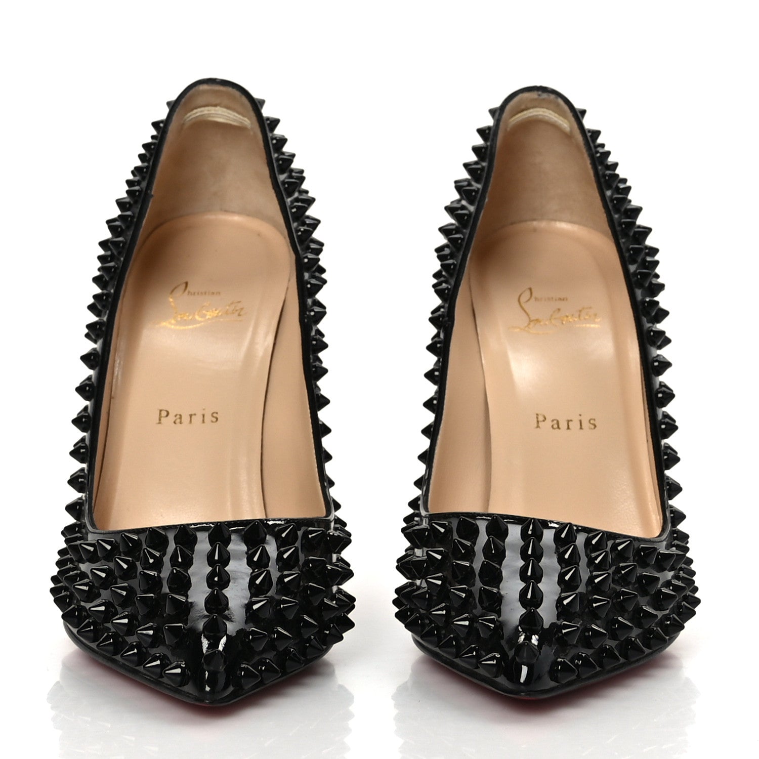 Christian Louboutin Nappa Pigalle Spikes 100 Pumps 40 Black 2 of 7