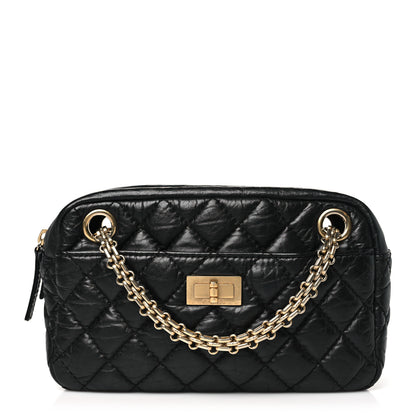 Chanel Aged Calfskin Quilted Small Reissue Camera Case Black 1 of 10