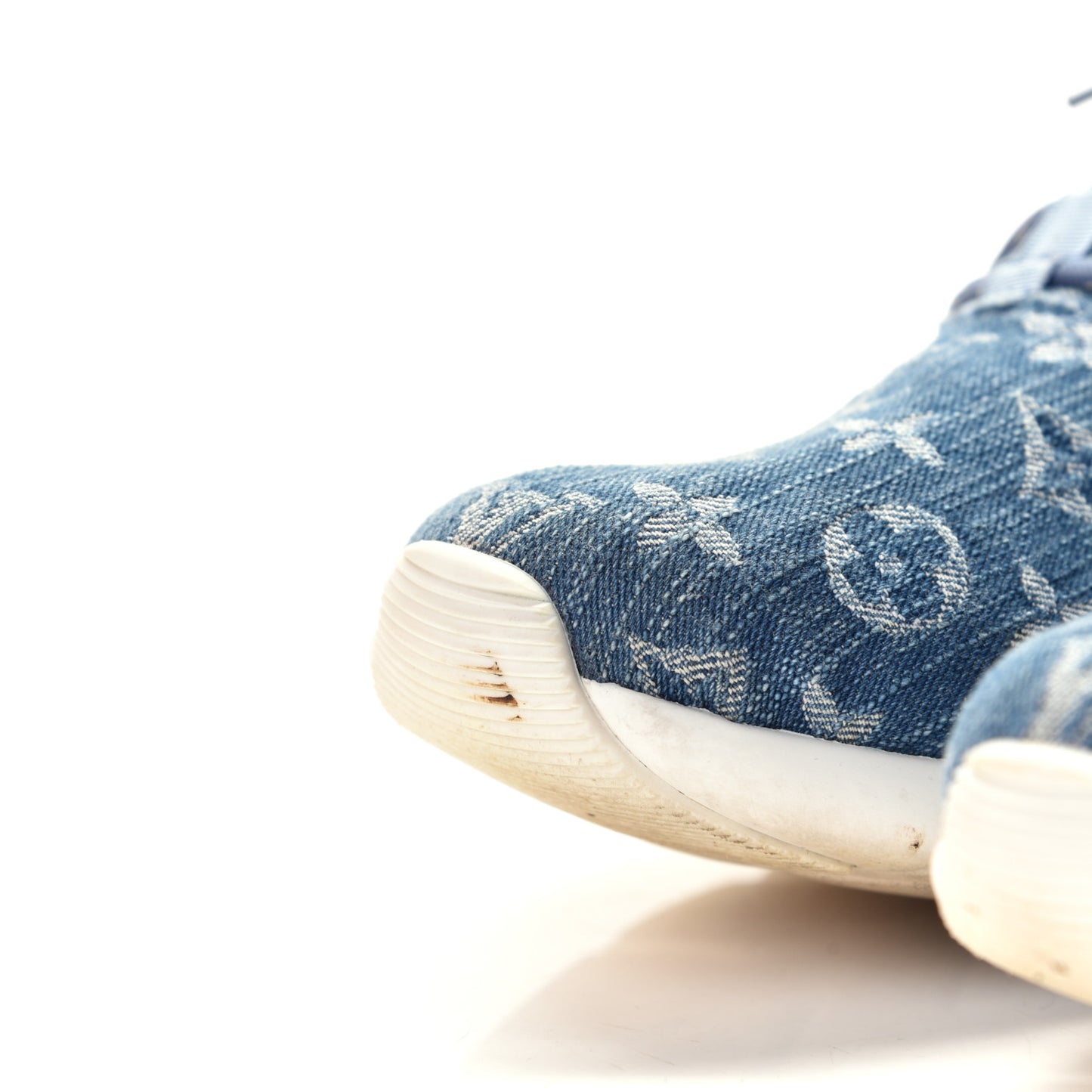Denim Rubber Monogram Fastlane Low Sneakers 11 Navy