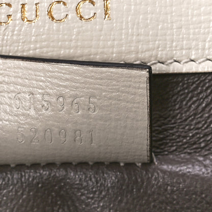 Gucci Azalea Calfskin Mini Sylvie 1969 Flap Messenger Bag Mystic White 9 of 13