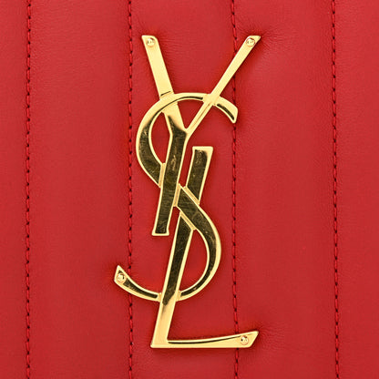 Saint Laurent Lambskin Matelasse Vicky Monogram Belt Bag Eros Red 11 of 11