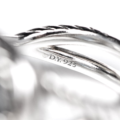 David Yurman Sterling Silver Hampton Blue Topaz 11mm Infinity Ring 53 6.5 5 of 5