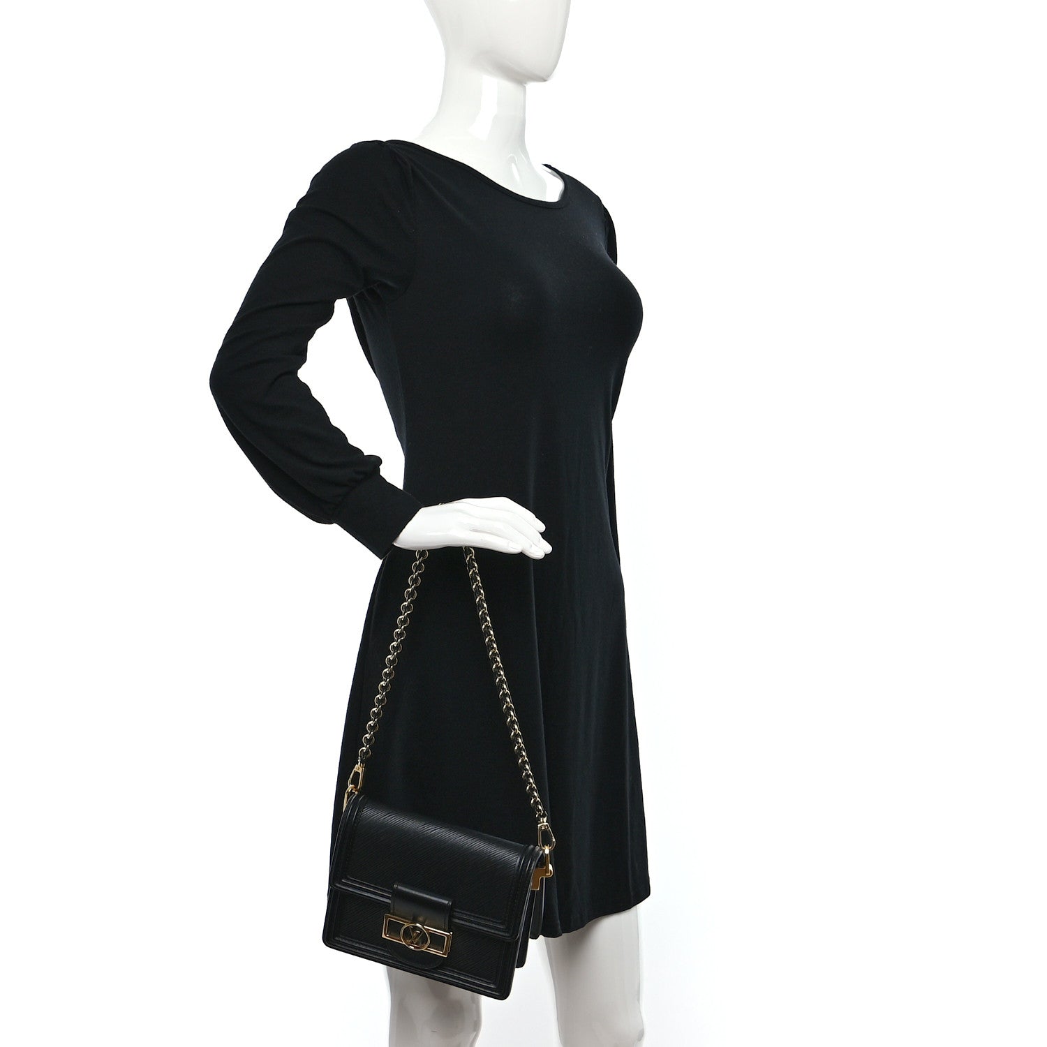 Louis Vuitton Epi Mini Dauphine Black 2 of 10