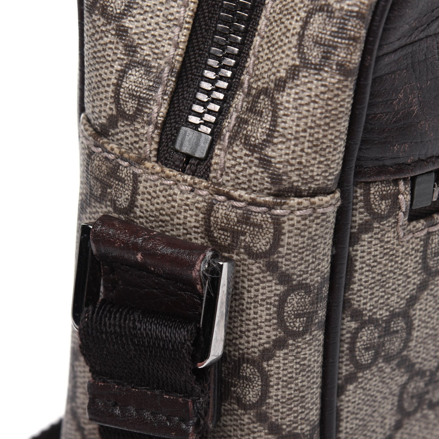 GG Plus Monogram Shoulder Bag Dark Brown