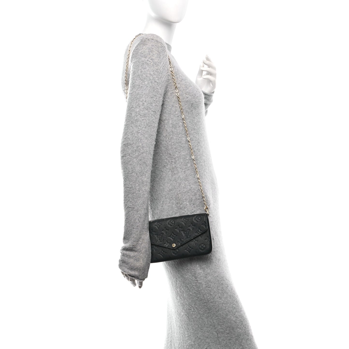 Empreinte Pochette Felicie Chain Wallet Black