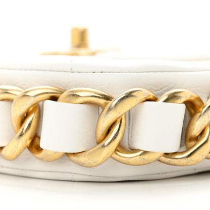 Chanel Calfskin Quilted Small Framing Chain Bag White 10 of 12